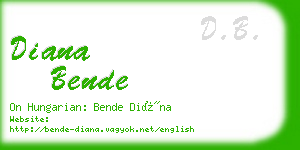 diana bende business card